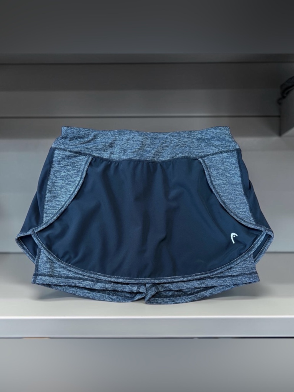 HEAD, Athletic Skort Black Grey Built-In Shorts Running, Tennis, Gym, Large